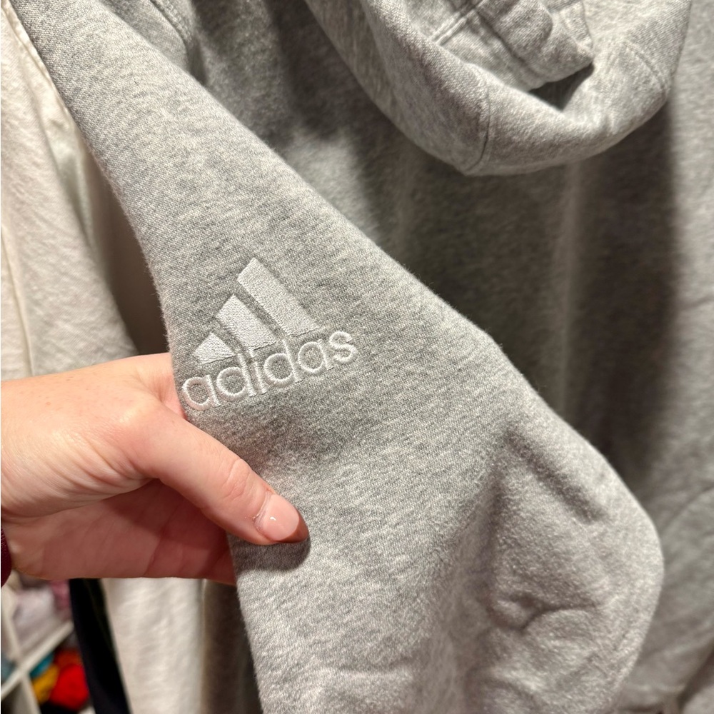 Adidas Gray Men's Blackhawks Hockey Hoodie Chicago - Picture 7 of 7